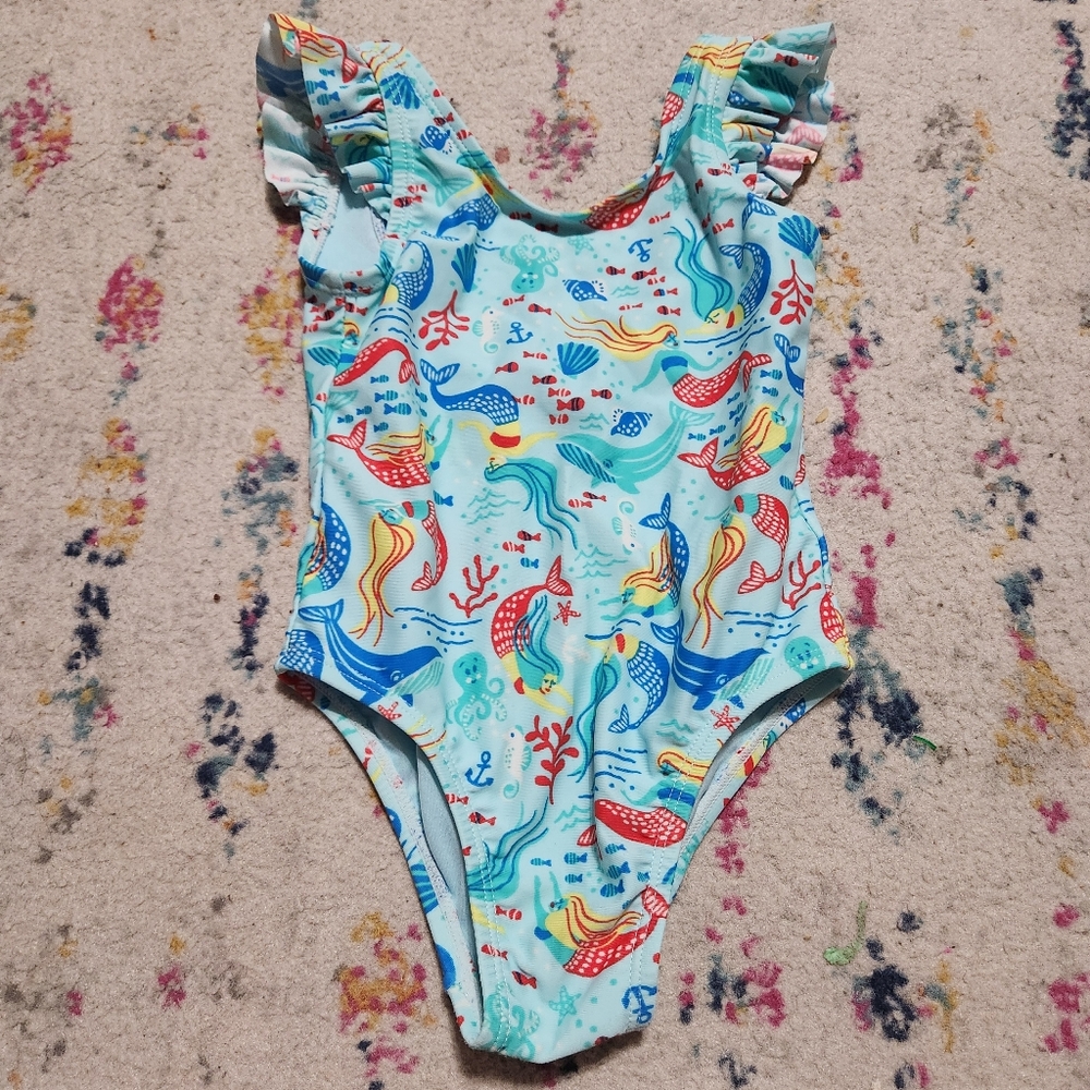 💘 Baby Gap Mermaid Print One Pieve Swimsuit